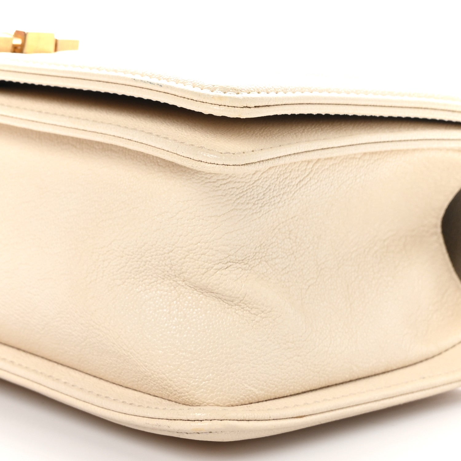 Chanel Caviar Quilted Medium Boy Flap White 10 of 10