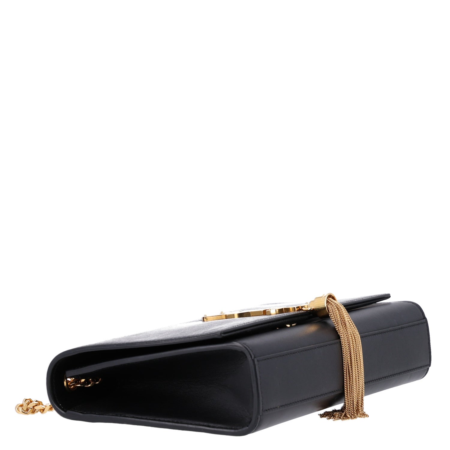 Saint Laurent Smooth Calfskin Medium Classic Monogram Kate Tassel Satchel Black 4 of 11