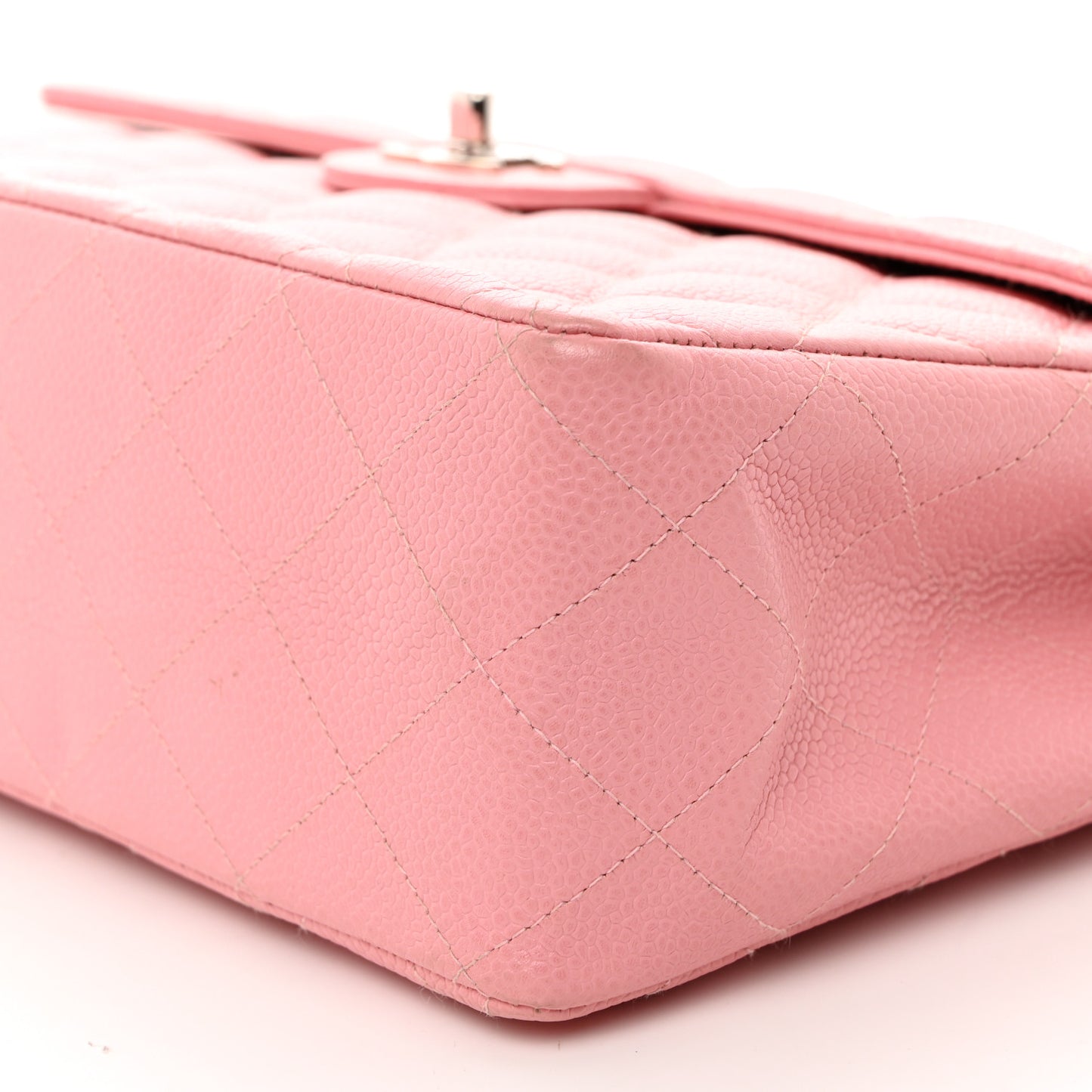 Caviar Quilted Jumbo Single Flap Pink