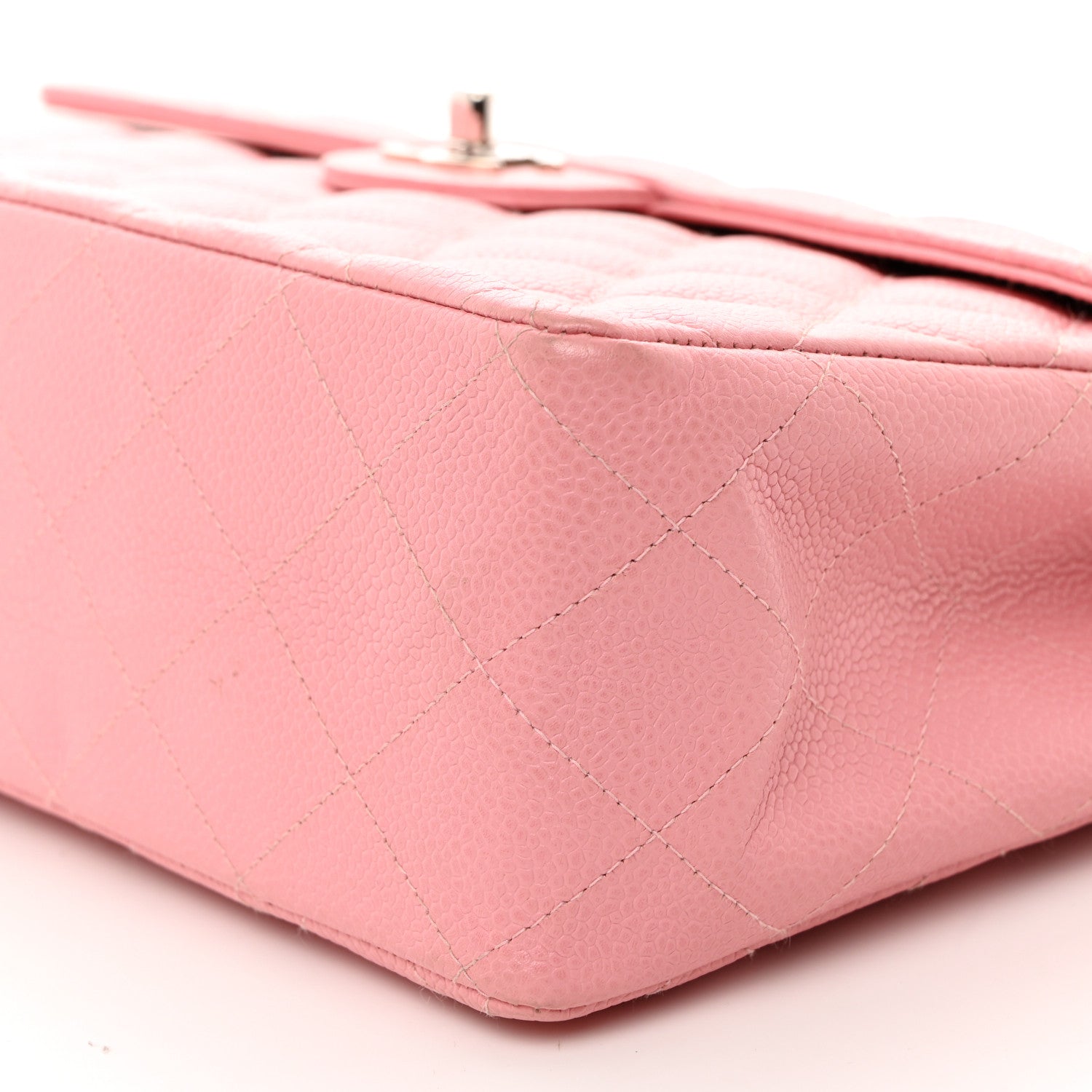Chanel Caviar Quilted Jumbo Single Flap Pink 10 of 10