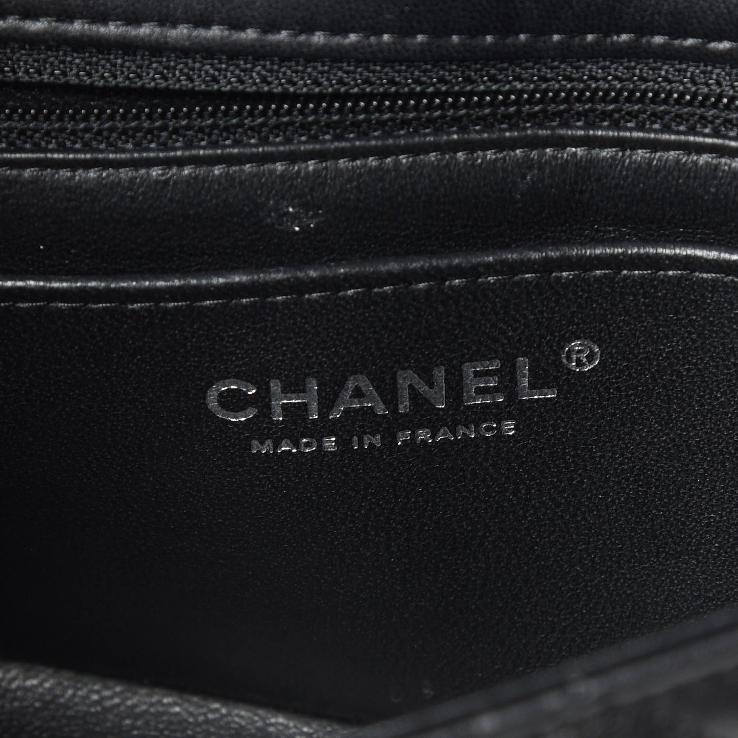 Lambskin Quilted Mini Rectangular Flap Black