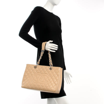 Chanel Caviar Quilted Grand Shopping Tote GST Beige Clair 2 of 11