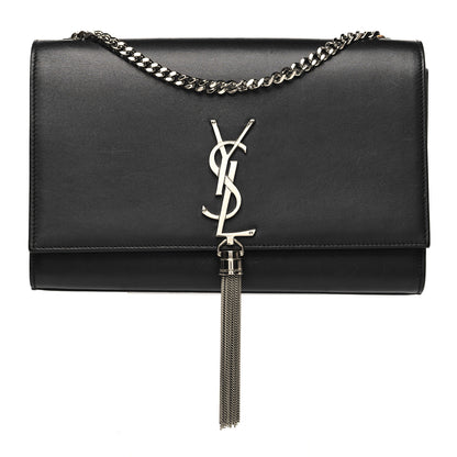 Saint Laurent Smooth Calfskin Medium Classic Monogram Kate Tassel Satchel Black 1 of 12
