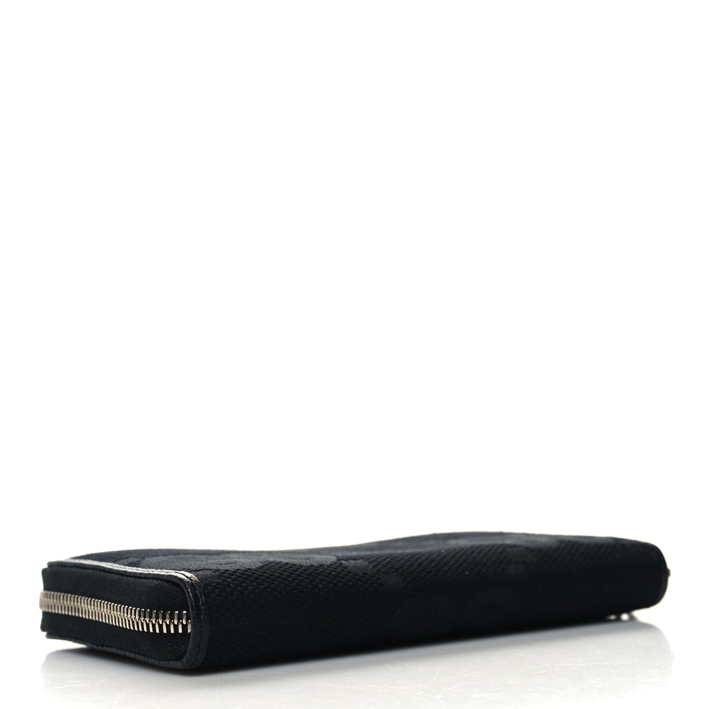 Canvas Monogram Jumbo GG Textured Dollar Calfskin Continental Wallet Black