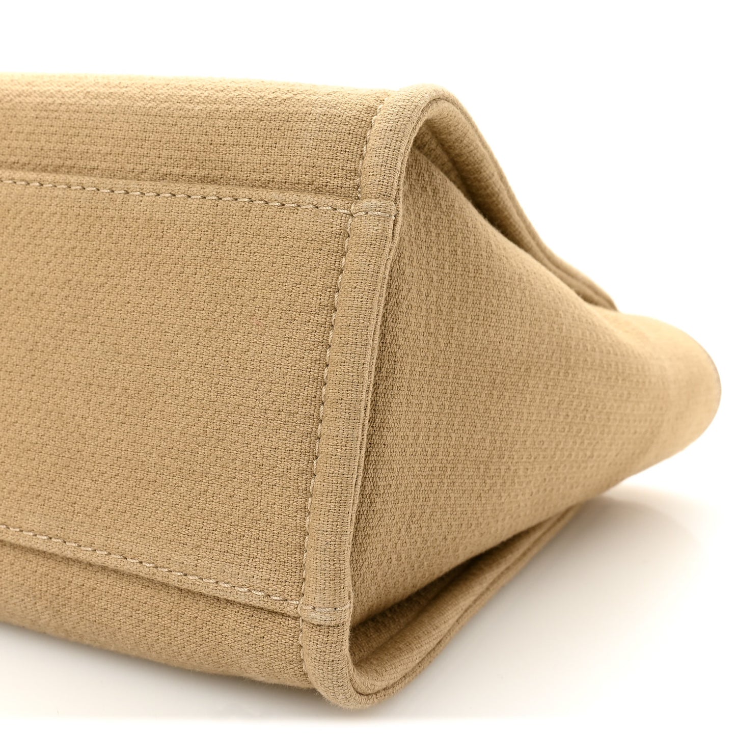 Mixed Fibers Small Deauville Tote Beige