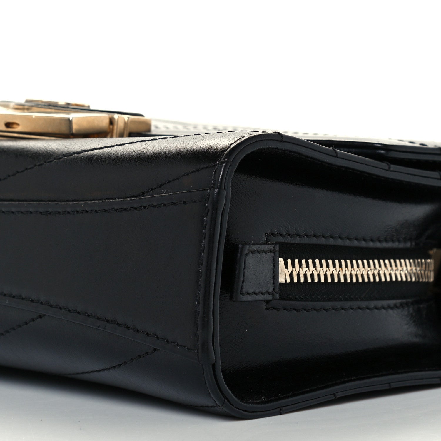 Chanel Calfskin Chevron Quilted Medal Flap Black 10 of 10