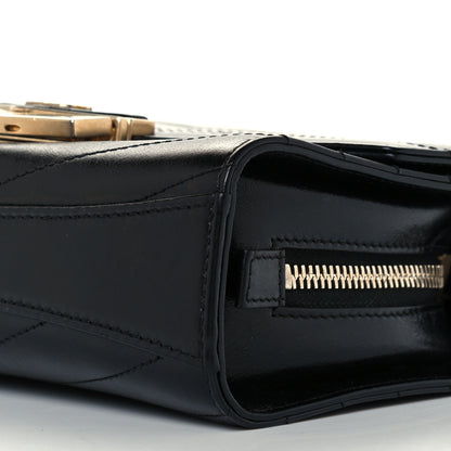 Chanel Calfskin Chevron Quilted Medal Flap Black 10 of 10