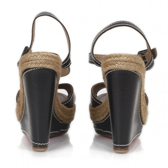 Christian Louboutin Calfskin Almeria 120 Wedge Sandals 40 3 of 9