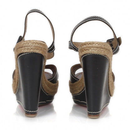 Christian Louboutin Calfskin Almeria 120 Wedge Sandals 40 3 of 9