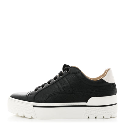 Hermes Epsom Womens Voltage Sneakers 38 Black White 1 of 8