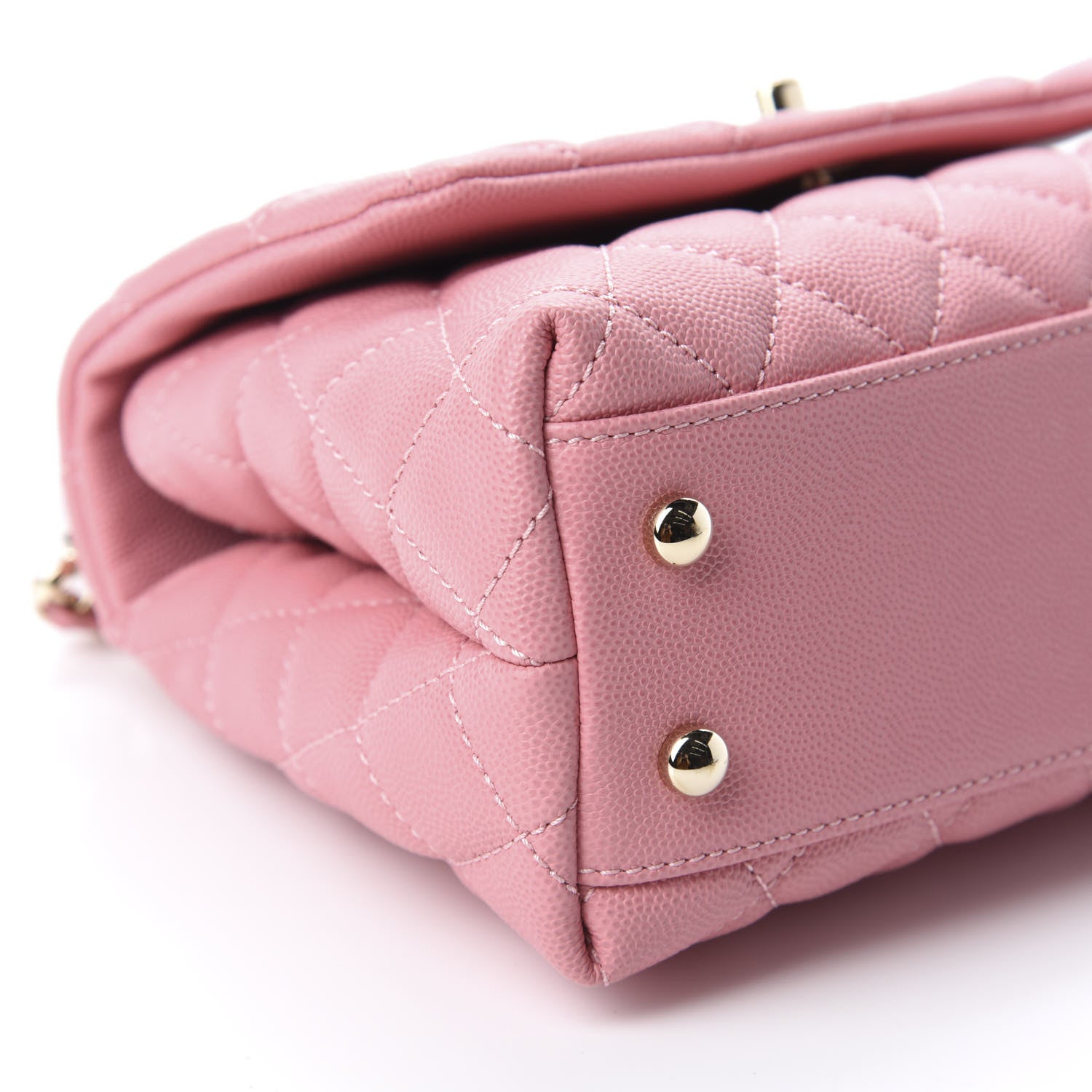 Chanel Caviar Quilted Mini Coco Handle Flap Pink 5 of 10