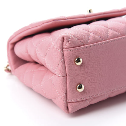 Chanel Caviar Quilted Mini Coco Handle Flap Pink 5 of 10