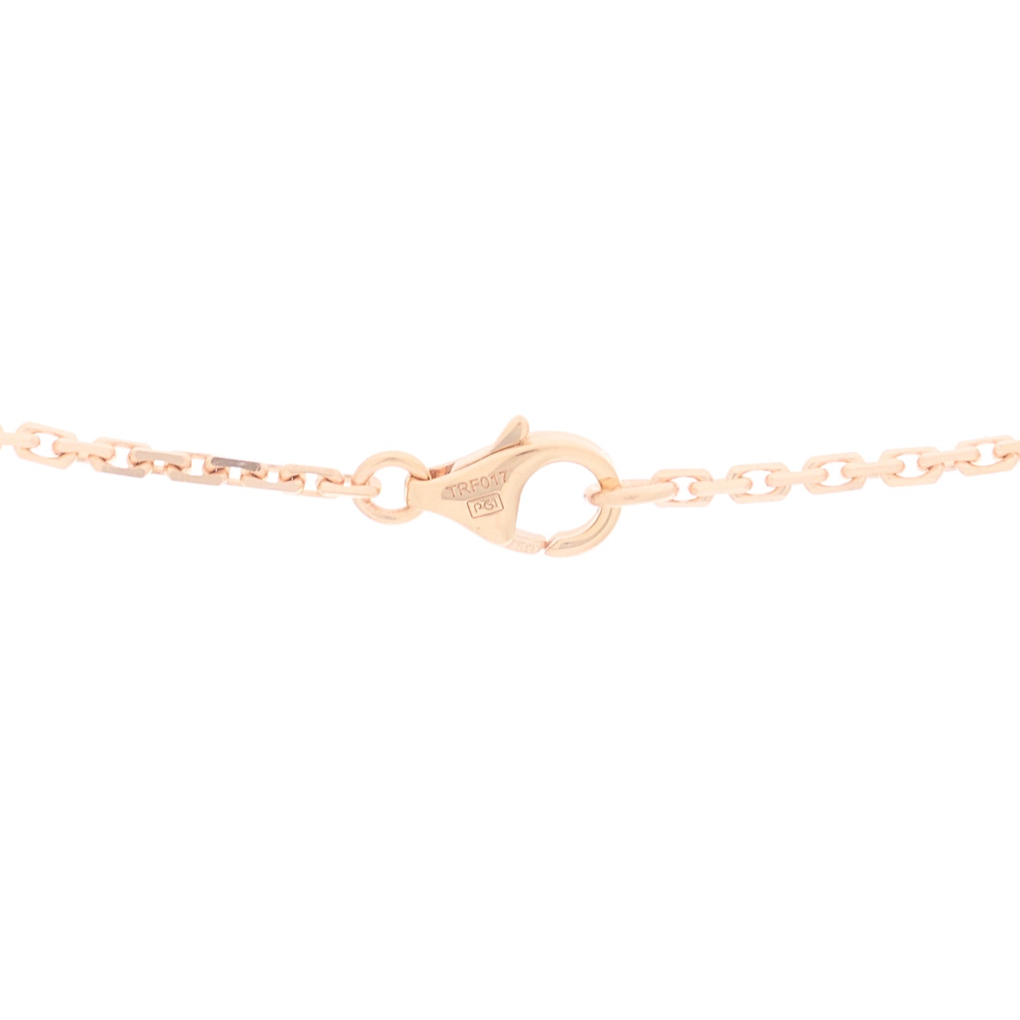 18K Pink Gold Diamond Interlocking LOVE Necklace