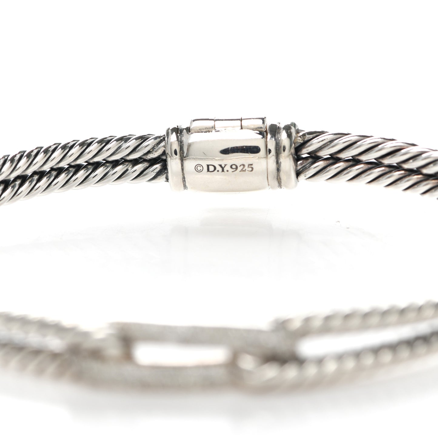 Sterling Silver Diamond 7mm Mini Loop Labyrinth Bracelet
