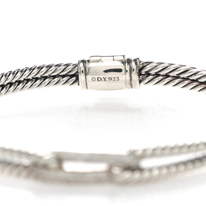 David Yurman Sterling Silver Diamond 7mm Mini Loop Labyrinth Bracelet 4 of 5