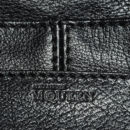 Alexander McQueen Leather Padlock Zip Around Biker Satchel Black 5 of 9