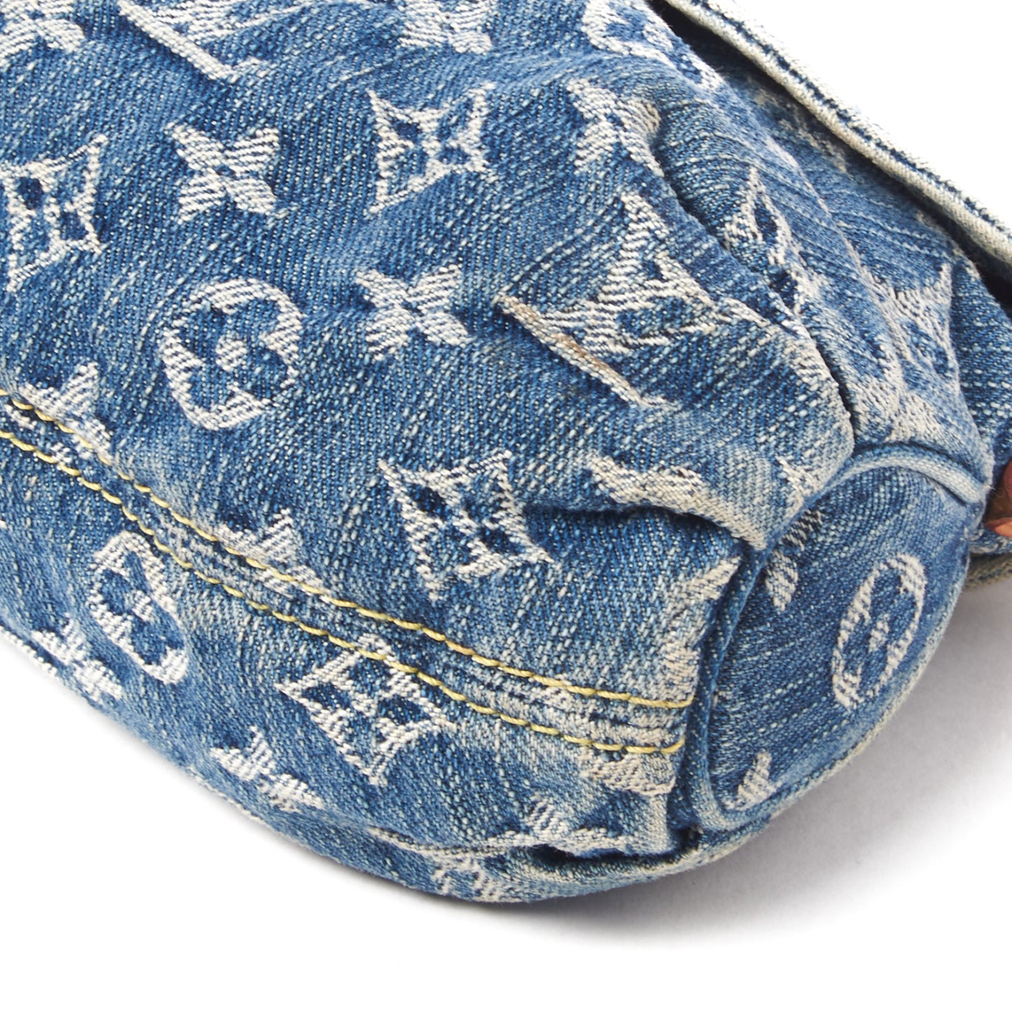 Monogram Denim Mini Pleaty Blue
