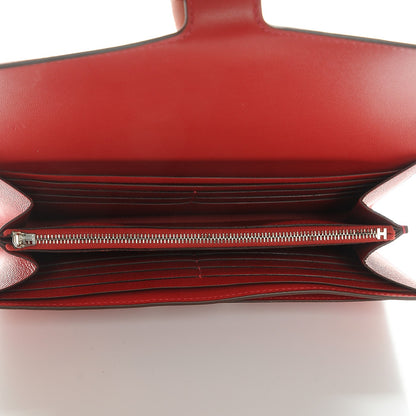 Hermes Epsom Constance Long Wallet Rouge Casaque 6 of 18