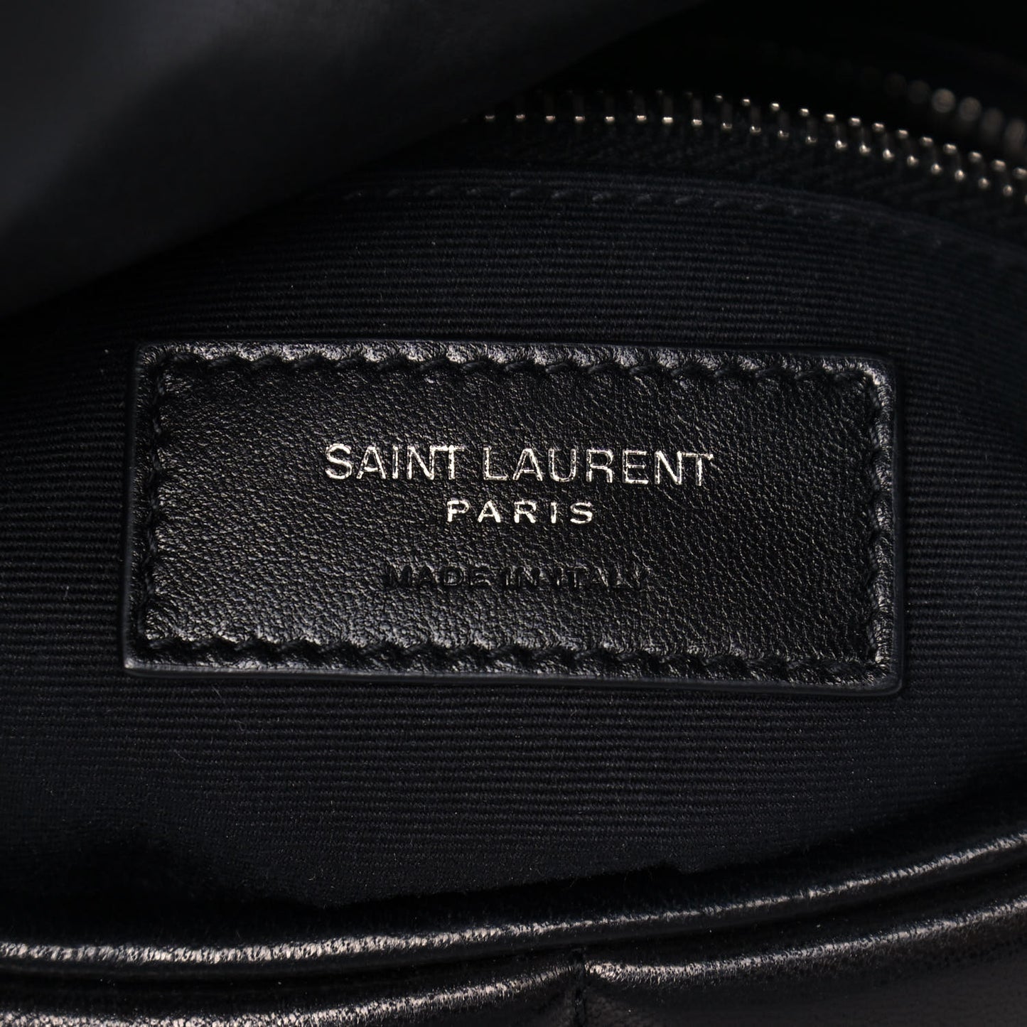 Lambskin Quilted Toy Loulou Puffer Monogram Chain Satchel Black