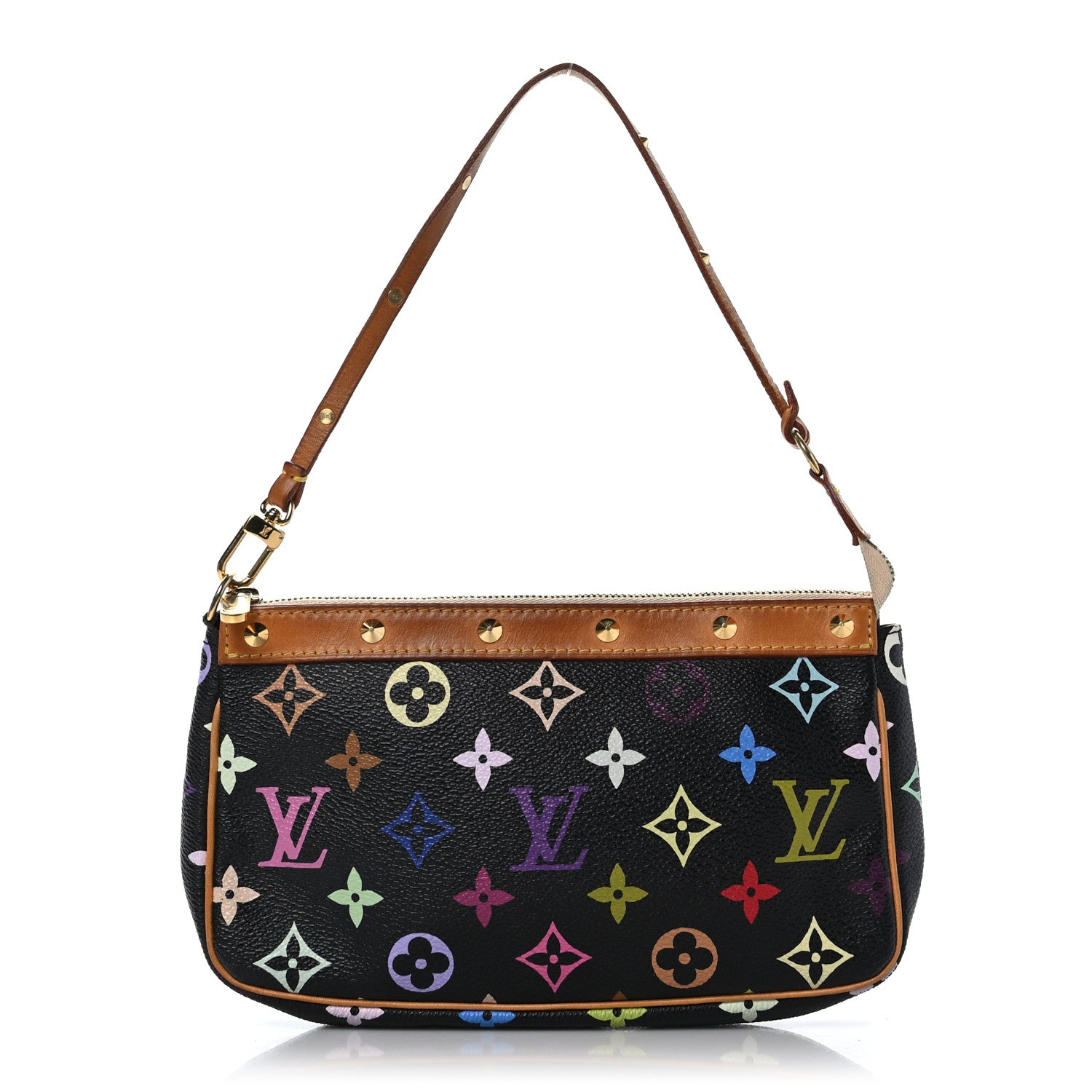 Louis Vuitton Monogram Multicolor Pochette Accessories Black 1 of 9