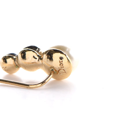 Christian Dior Pearl Mise En Dior Tri Double Tribal Earrings 4 of 4