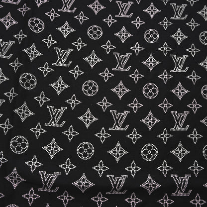 Louis Vuitton Silk Wool Mahina Flight Mode Shawl Black 4 of 4