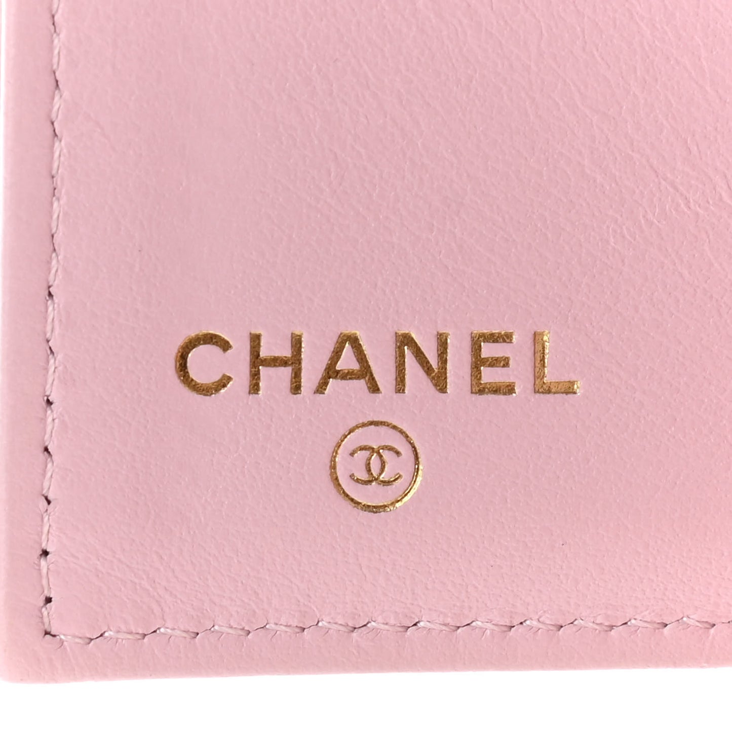 Lambskin Quilted Double Flap Wallet Light Pink