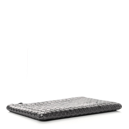 Bottega Veneta Nappa Intrecciato Flat Zip Biletto Pouch Light Grey 4 of 8