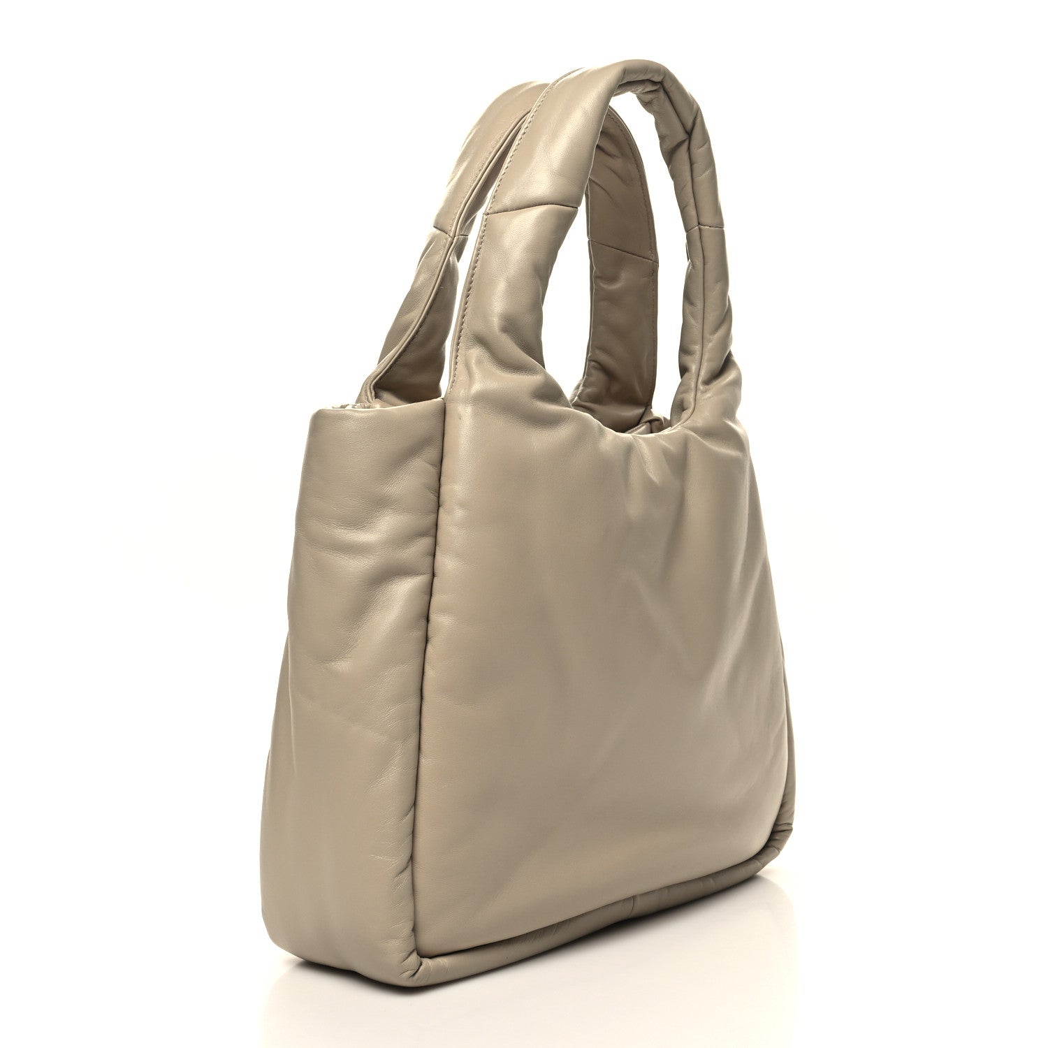 Prada Nappa Soft Padded Medium Double Handled Shoulder Bag Deserto 3 of 11