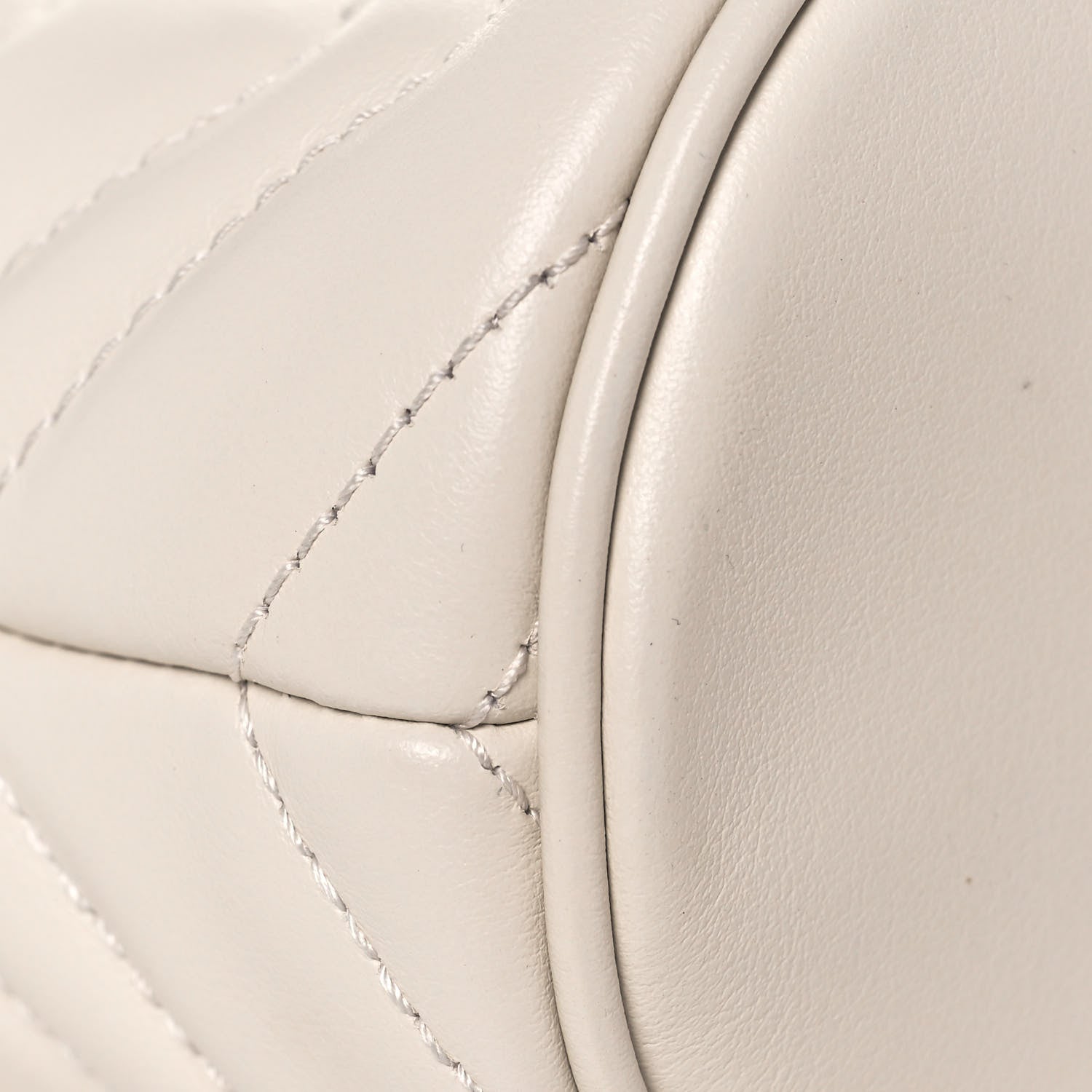 Gucci Calfskin Matelasse Mini GG Marmont 2.0 Bucket Bag White 10 of 16