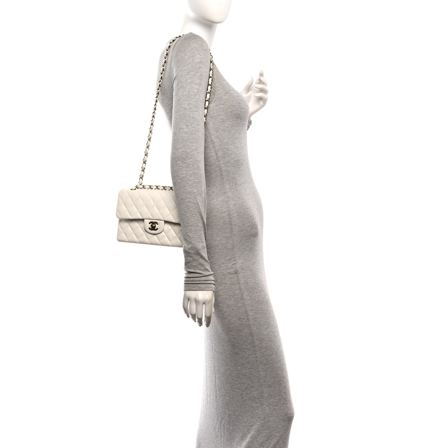 Chanel Caviar Quilted Small Double Flap White 2 of 10