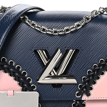 Louis Vuitton Epi Braided Twist Shoulder Bag MM Navy Rose Ballerine 8 of 11