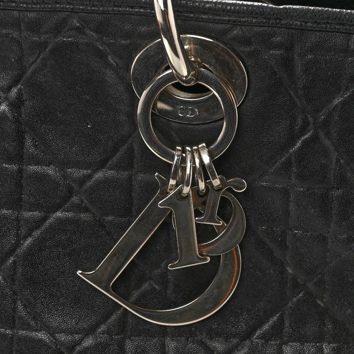 Christian Dior Lambskin Cannage Large Soft Lady Dior Shopping Tote Black 12 of 15