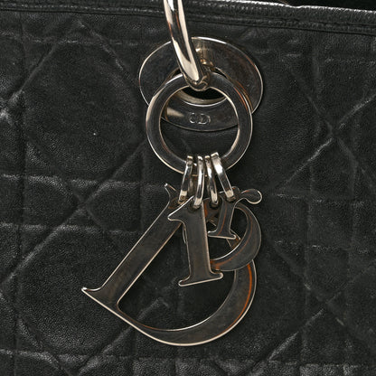 Christian Dior Lambskin Cannage Large Soft Lady Dior Shopping Tote Black 12 of 15