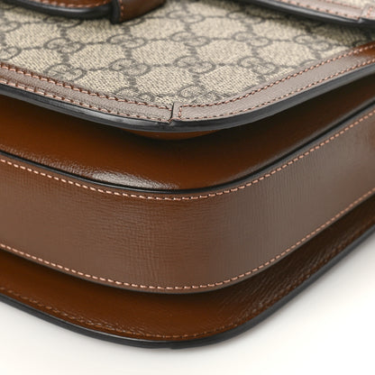 Gucci GG Supreme Monogram Horsebit 1955 Shoulder Bag Beige Brown Sugar 9 of 10