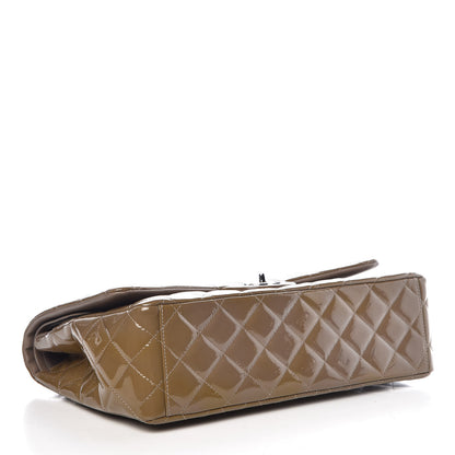 Chanel Patent Calfskin Quilted Maxi Double Flap Grey 4 of 15