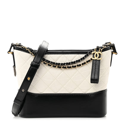 Chanel Aged Calfskin Quilted New Medium Gabrielle Hobo White 1 of 13