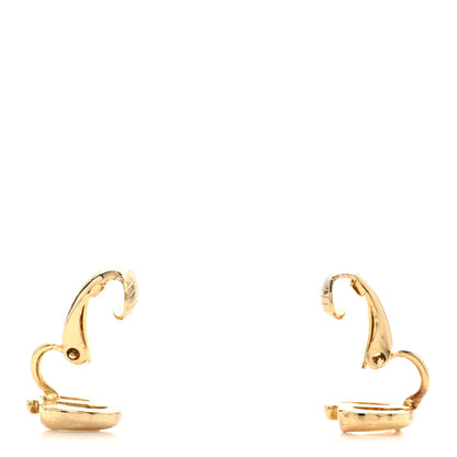 Christian Dior Metal CD Clip On Earrings Gold 3 of 4