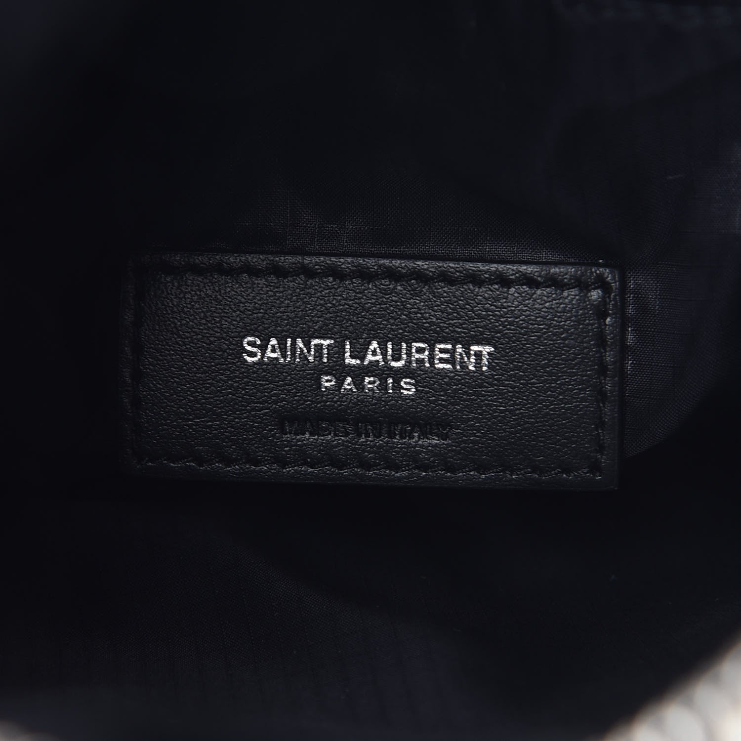 Saint Laurent Canvas Leopard Print Sid Messenger Bag Black White 6 of 9