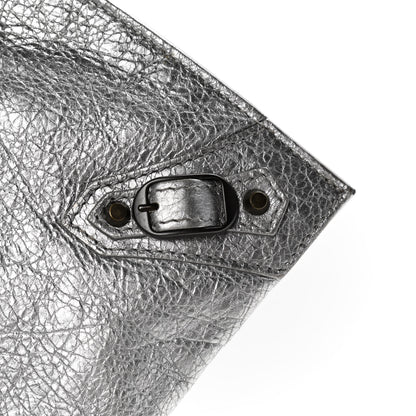 Balenciaga Agneau Classic Hardware Small Pouch Gris Aluminum 9 of 10