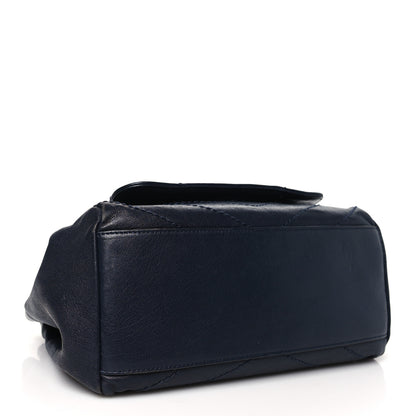 Saint Laurent Vintage Lambskin Chevron Monogram Small Nolita Blue 5 of 11