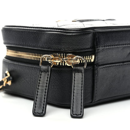 Chanel Caviar Quilted Small CC Filigree Vanity Case Black 9 of 9