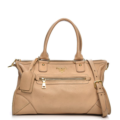 Prada Cervo Deerskin Shoulder Bag Sabbia 1 of 25