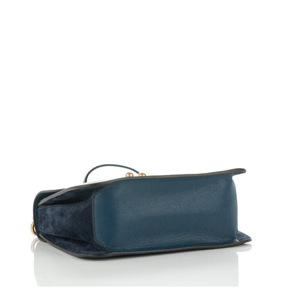 Chloe Goatskin Medium Mily Shoulder Bag Denim Blue 4 of 8