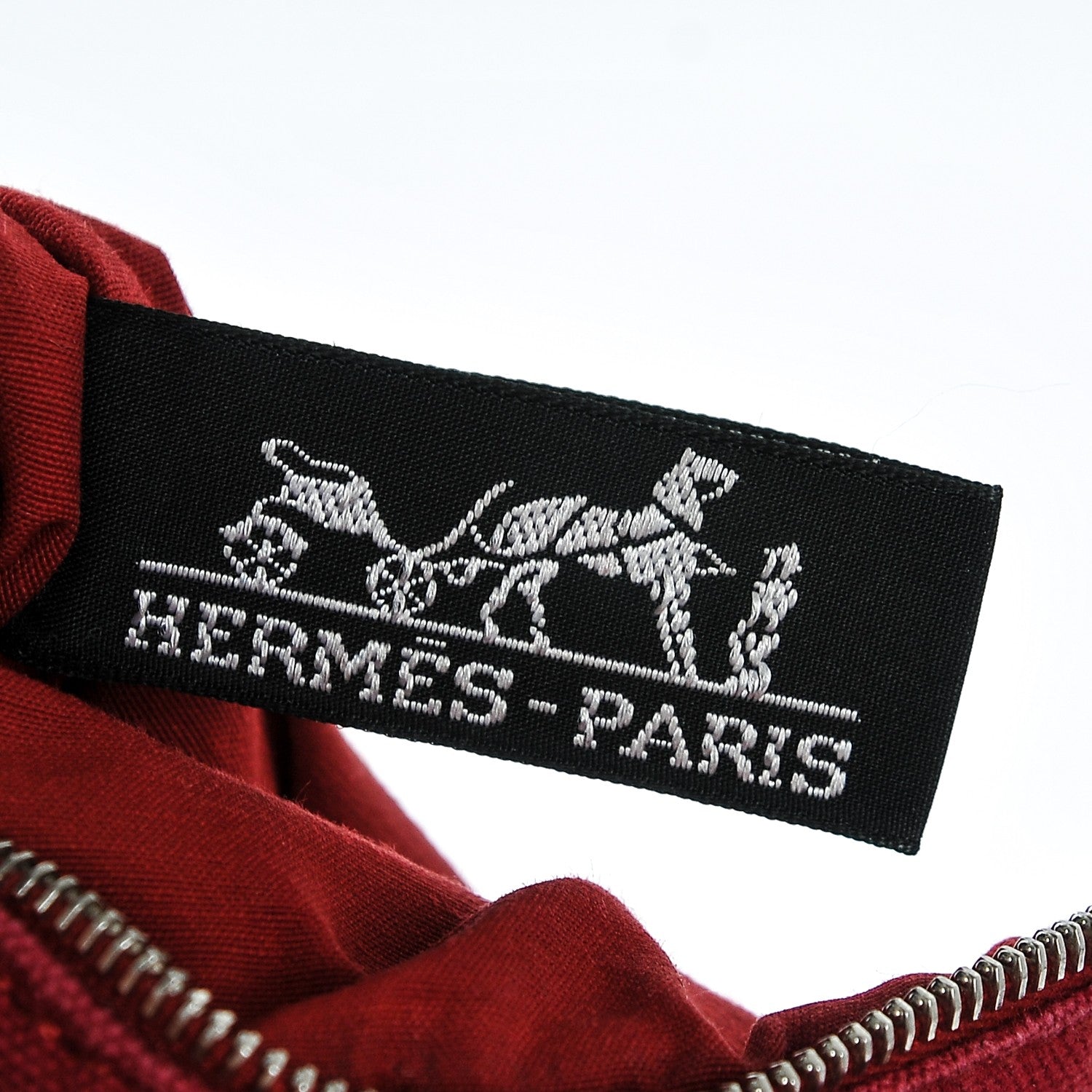 Hermes Cotton Bolide Travel Cosmetic Pouch Rouge 6 of 7
