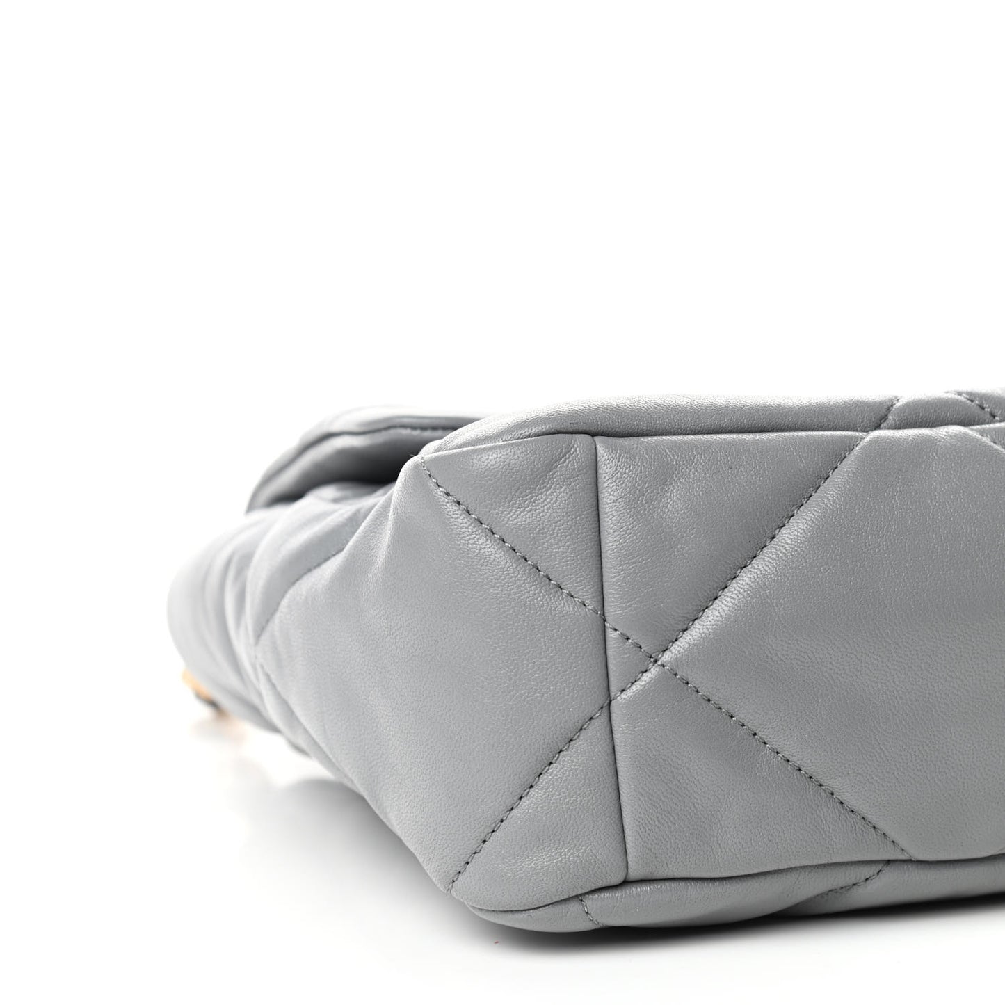 Lambskin Quilted Large Chanel 19 Flap Grey