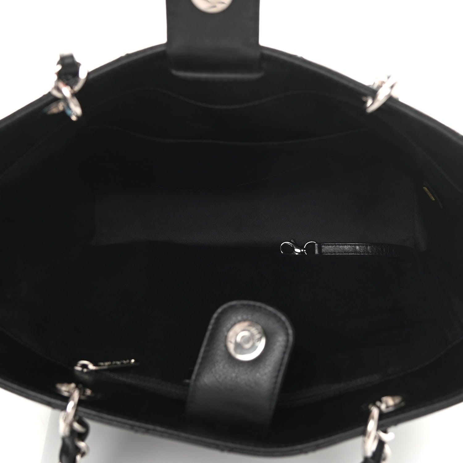 Chanel Caviar Quilted Vertical Grand Shopping Tote GST Black 5 of 12