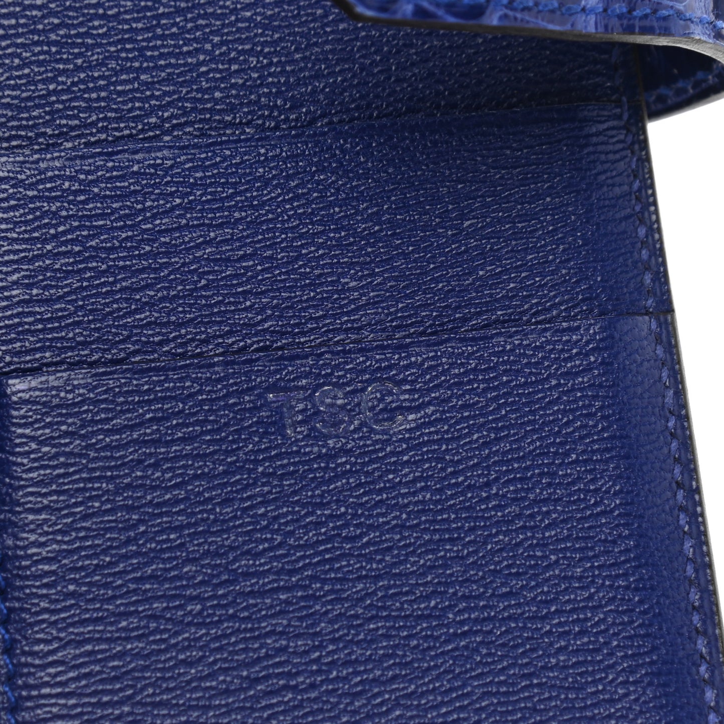 Shiny Alligator Bearn Wallet Bleu Electrique
