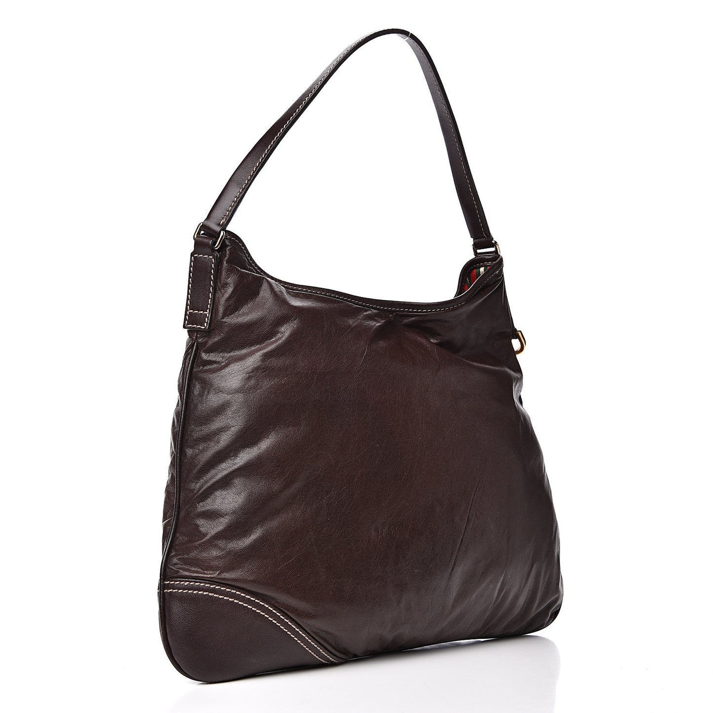 Calfskin Medium New Britt Hobo Dark Brown