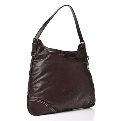 Gucci Calfskin Medium New Britt Hobo Dark Brown 2 of 13